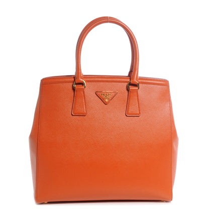Prada Saffiano Lux Parabole Tote Papaya 1 of 8