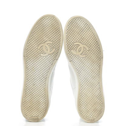 Chanel Calfskin CC Womens Sneakers 38.5 White 11 of 22