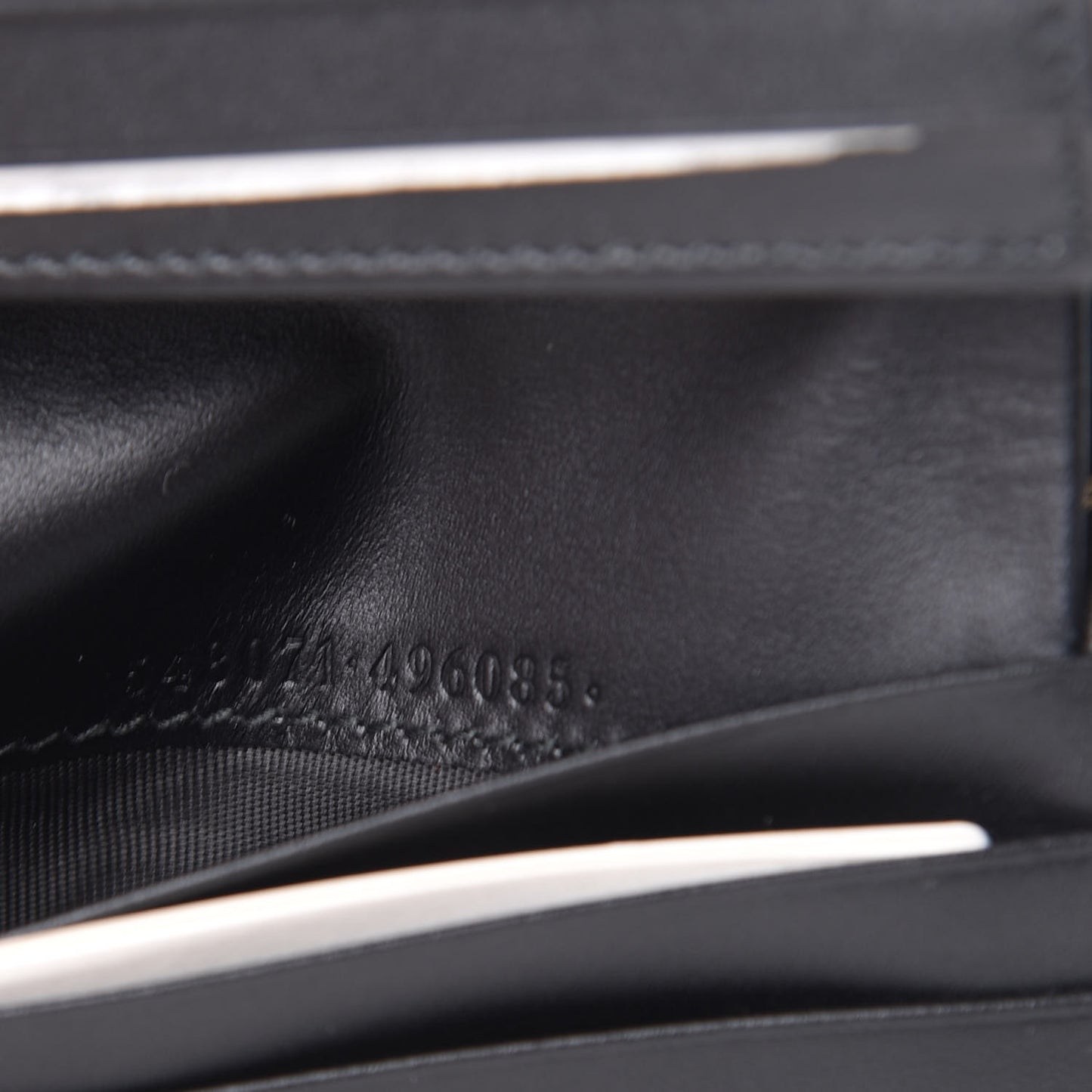 Calfskin Diagonal GG Card Case Black Gold