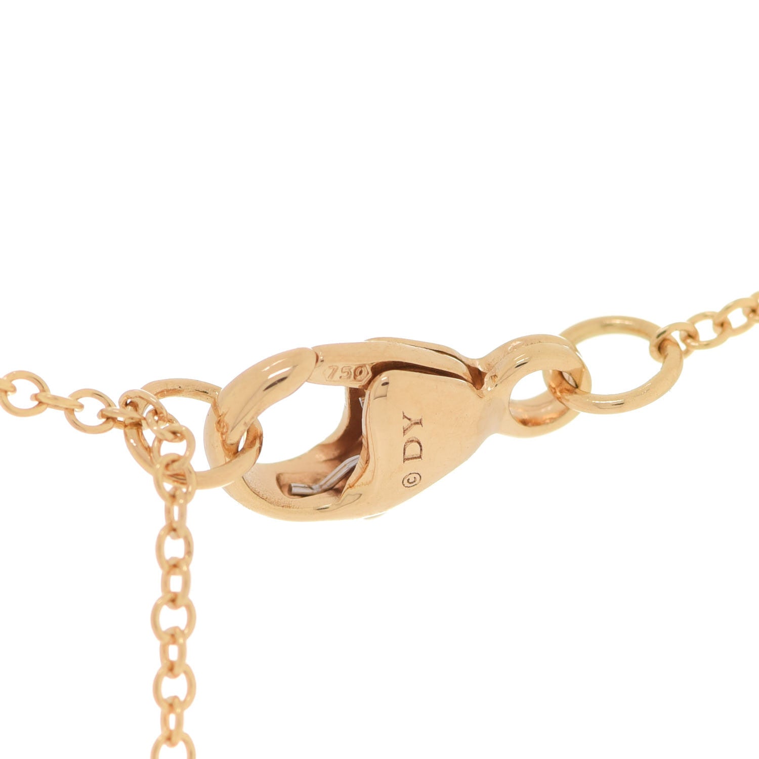 David Yurman 18K Yellow Gold Diamond Venetian Quatrefoil Pendant Necklace 4 of 5