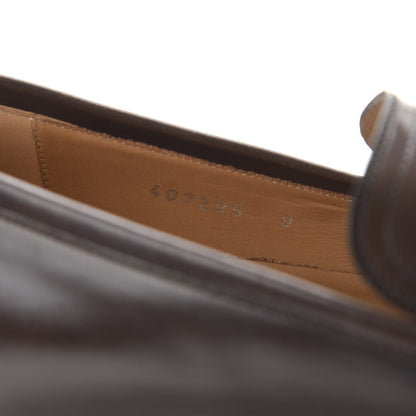Gucci Spirit Calfskin Mens Broadwick Loafers 9 Cocoa 8 of 9