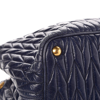 Miu Miu Vitello Lux Matelasse Tote Bleuette 10 of 13