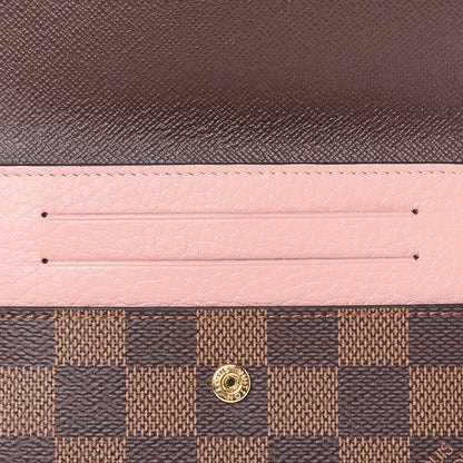 Louis Vuitton Damier Ebene Normandy Compact Wallet Rose Ballerine 8 of 9