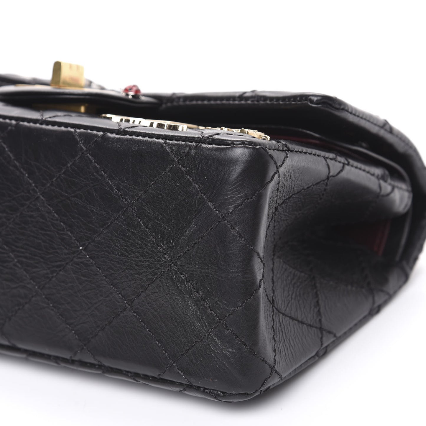 Aged Calfskin Lucky Charms 2.55 Reissue 224 Flap Black