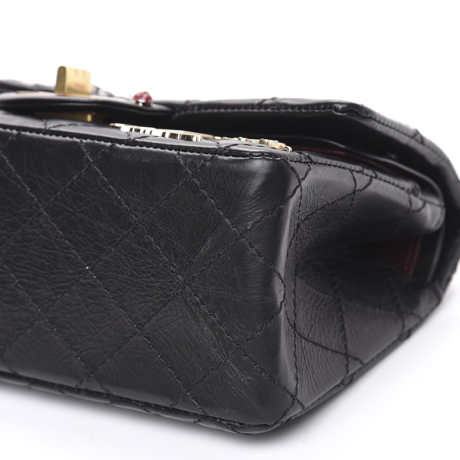 Chanel Aged Calfskin Lucky Charms 2.55 Reissue 224 Flap Black 8 of 8