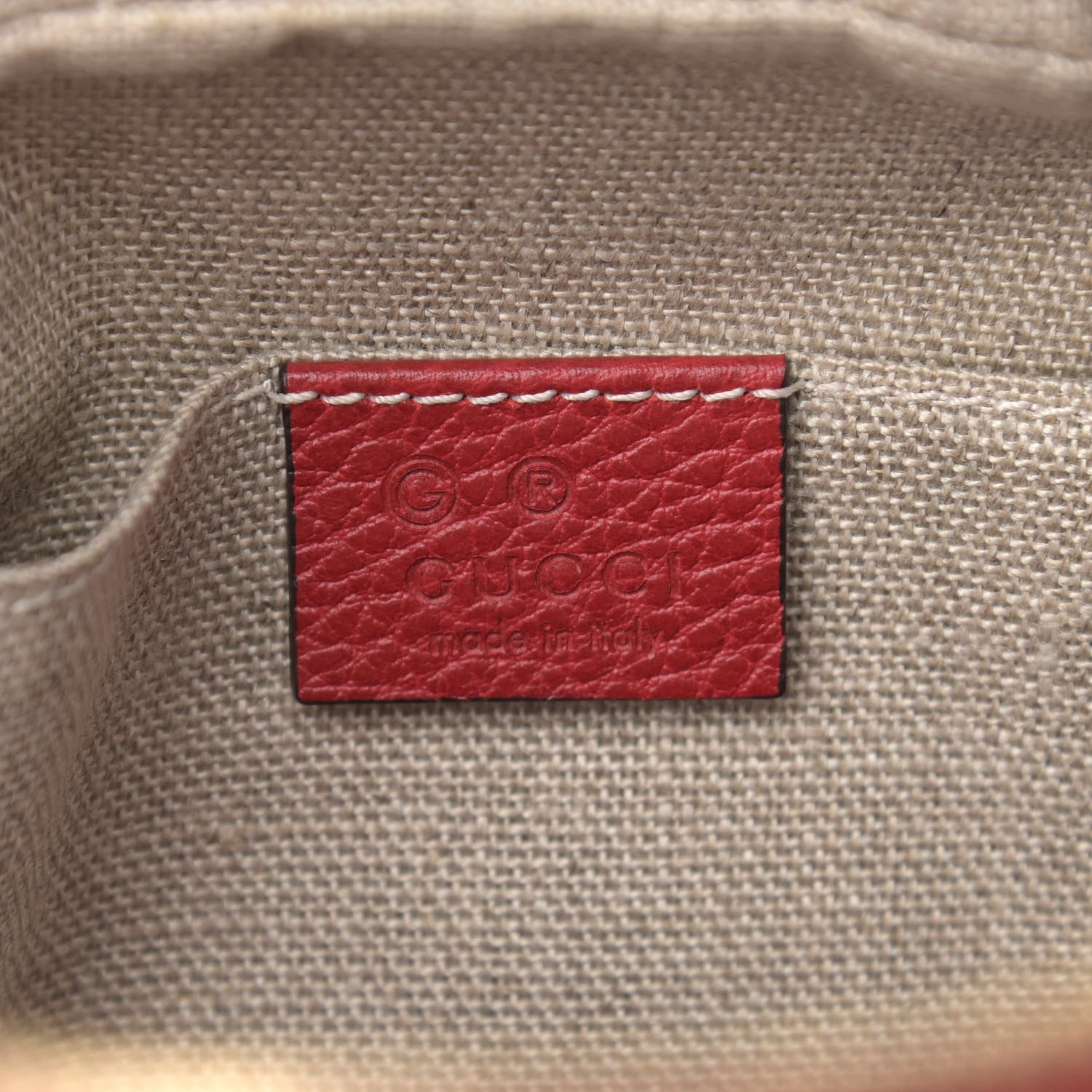 Gucci Monogram Mini Bree Messenger Bag Red 6 of 9