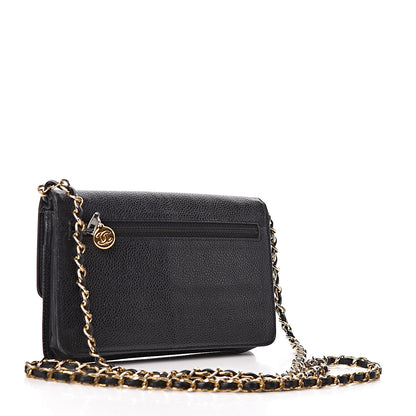 Chanel Caviar Timeless CC Wallet On Chain WOC Black 3 of 18