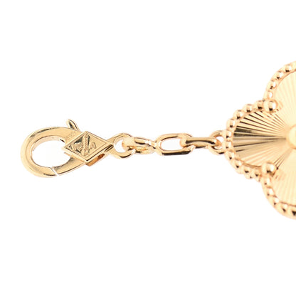 Van Cleef & Arpels 18K Yellow Gold 5 Motifs Guilloche Vintage Alhambra Bracelet 3 of 6