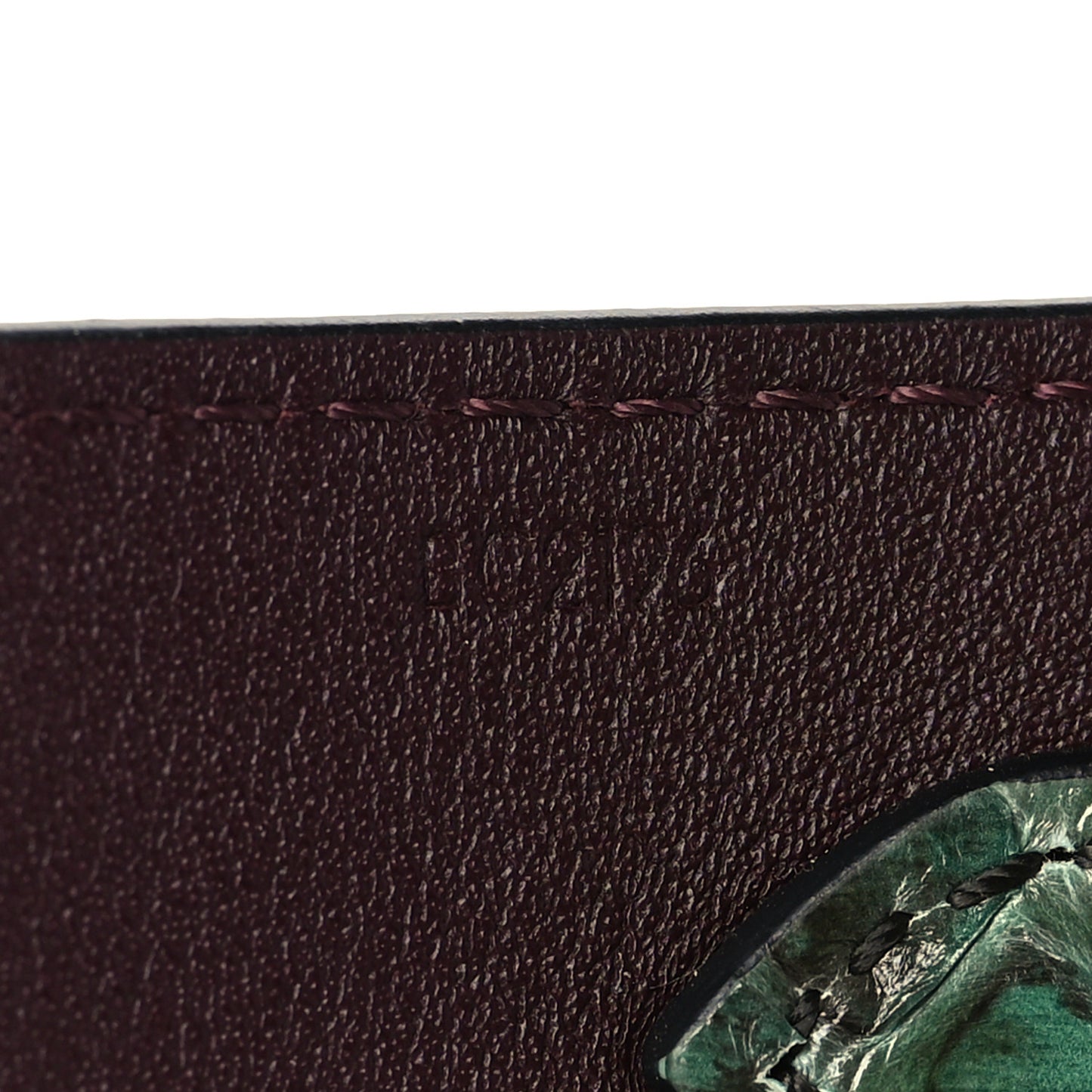Calf Bandouliere Shoulder Strap Green Black