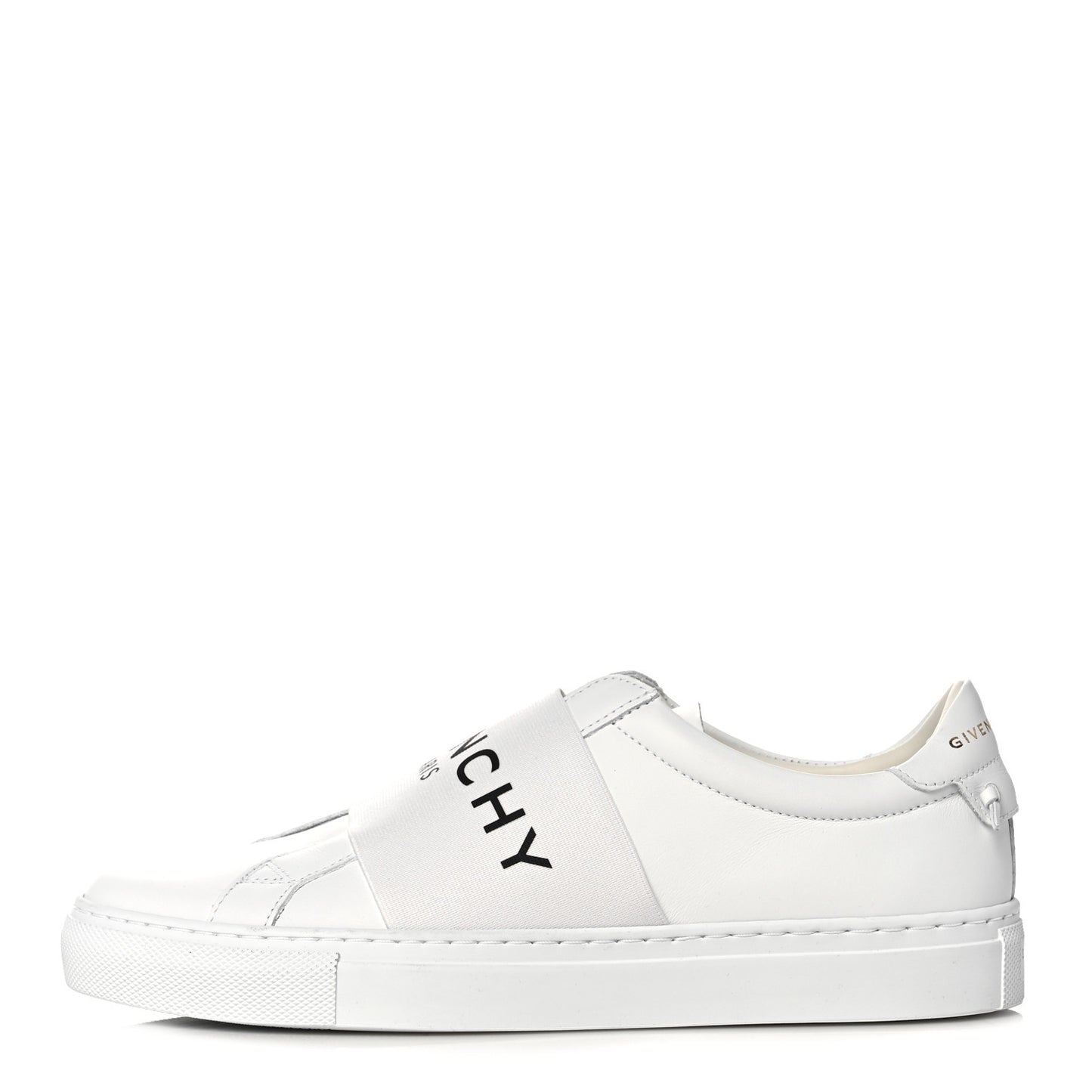 Calfskin Band Logo Womens Urban Street Sneakers 37.5 White