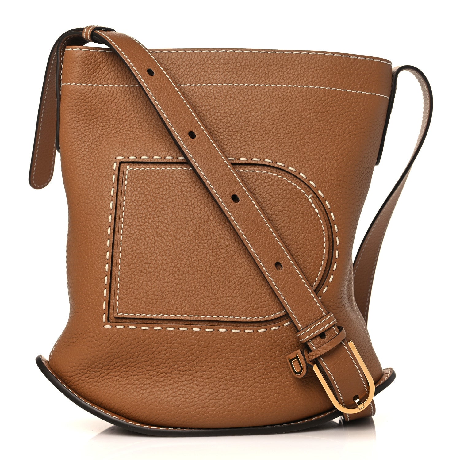 Delvaux Taurillon Pin Daily Surpique Bucket Vegetal Ivory 1 of 8
