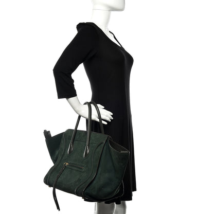 Celine Suede Small Phantom Luggage Olive 2 of 13
