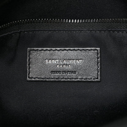 Saint Laurent Lambskin Quilted Monogram Monochrome Small Loulou Puffer Chain Satchel Black 6 of 10