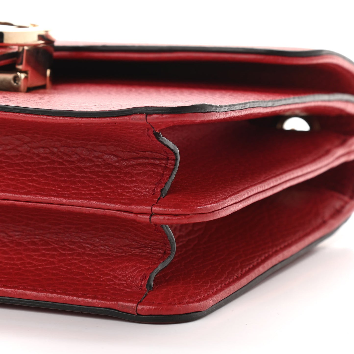 Dollar Calfskin Small Interlocking G Shoulder Bag Red
