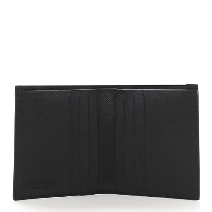 Prada X UNIVERSAL STUDIOS Saffiano Frankenstein Heart Studded Bi-Fold Wallet Fuxia 5 of 7