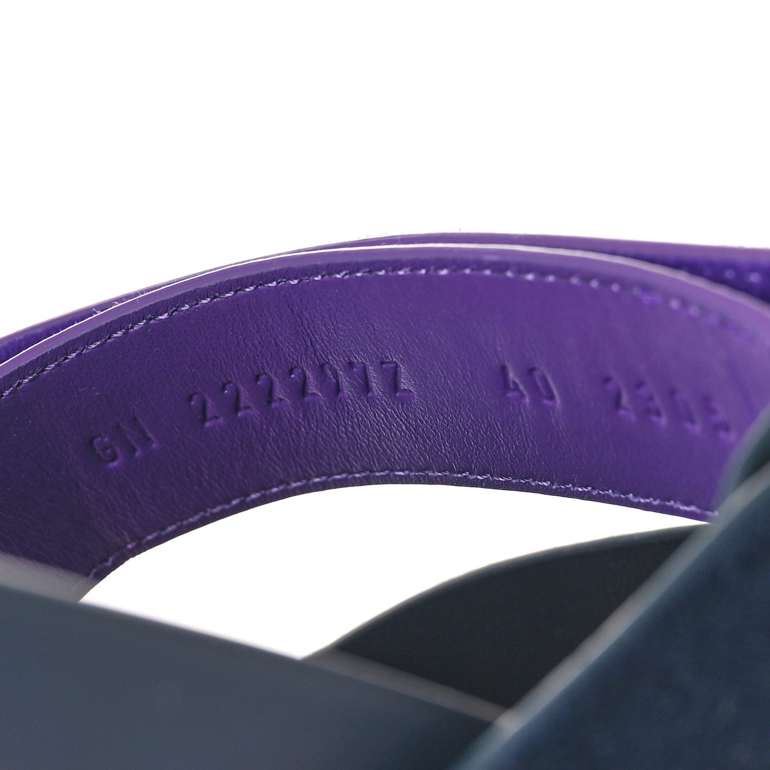 Hermes Suede Goatskin Womens Chypre Sandals 40 Marine Violet Majorette 9 of 10