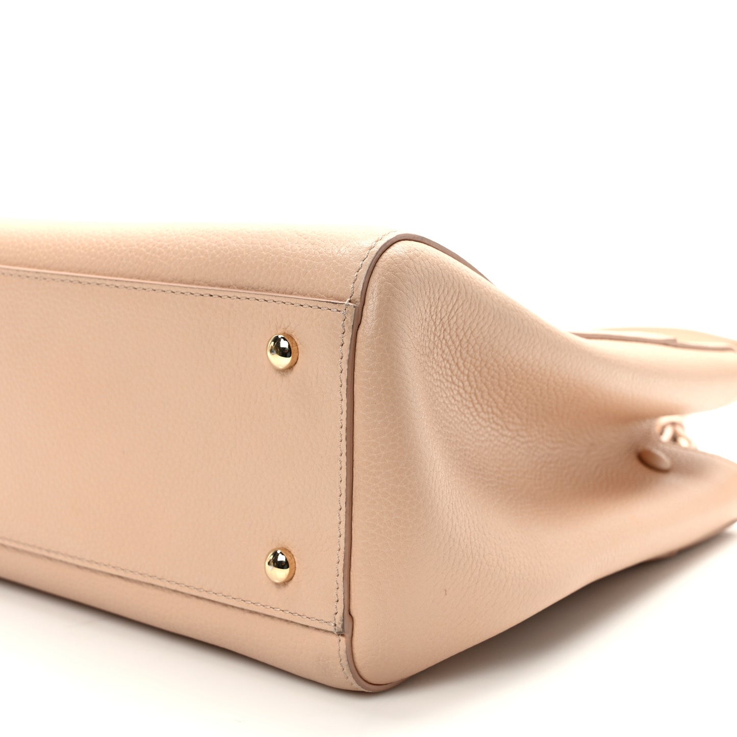 Grained Calfskin Small Neo Executive Shopper Tote Beige