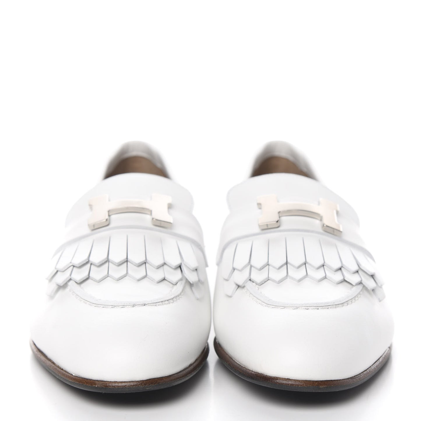 Calfskin Womens Royal Loafers 36.5 White