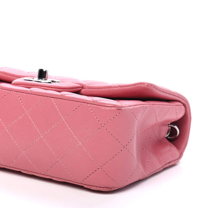 Chanel Lambskin Quilted Mini Rectangular Flap Pink 8 of 9