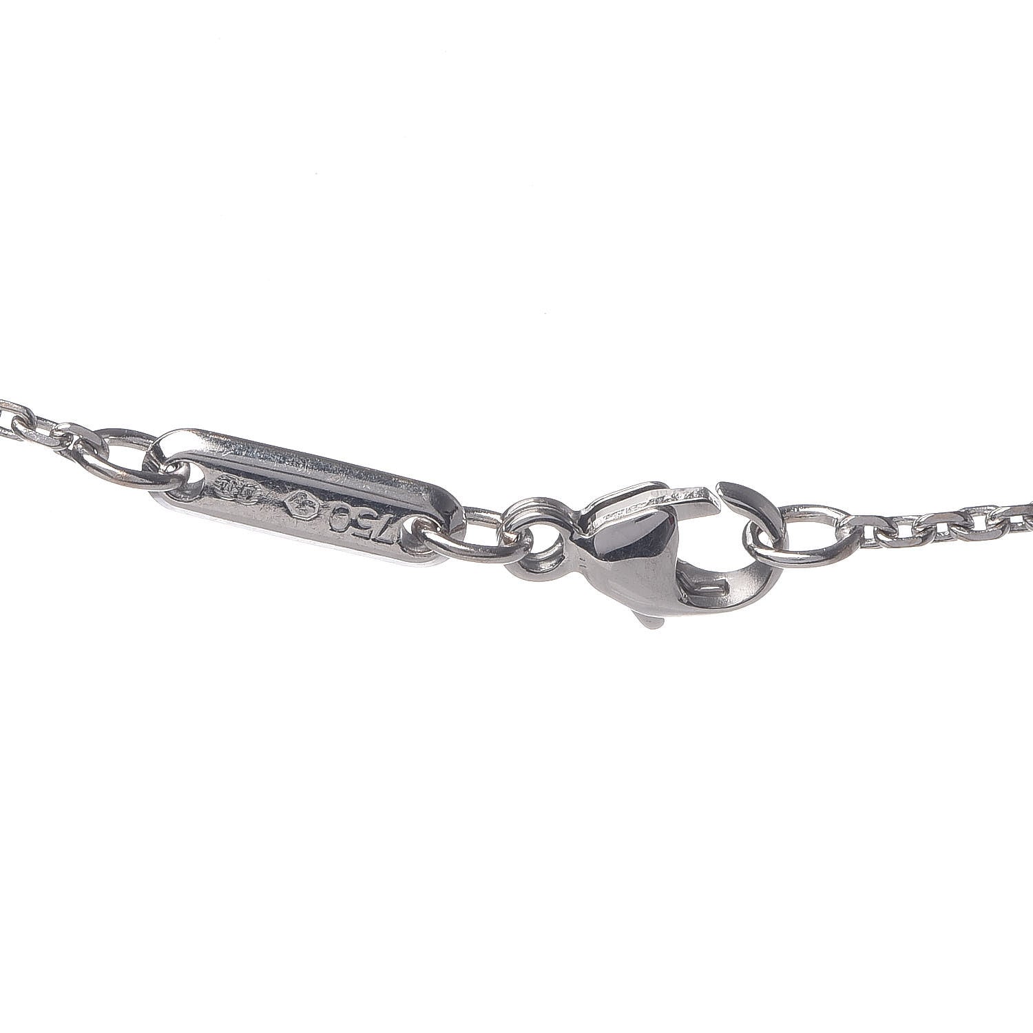 Chopard 18K White Gold Diamond Happy Diamonds Pave Heart Pendant Necklace 6 of 9