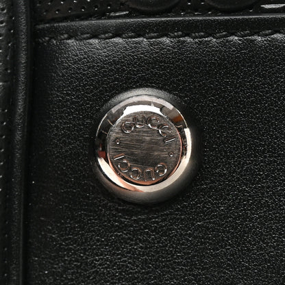 Gucci Calfskin GG Tennis Embossed Duffle Bag Black 10 of 12