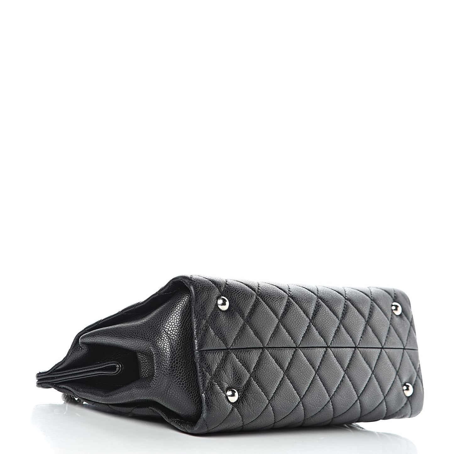 Caviar Quilted Timeless CC Shopping Tote Black