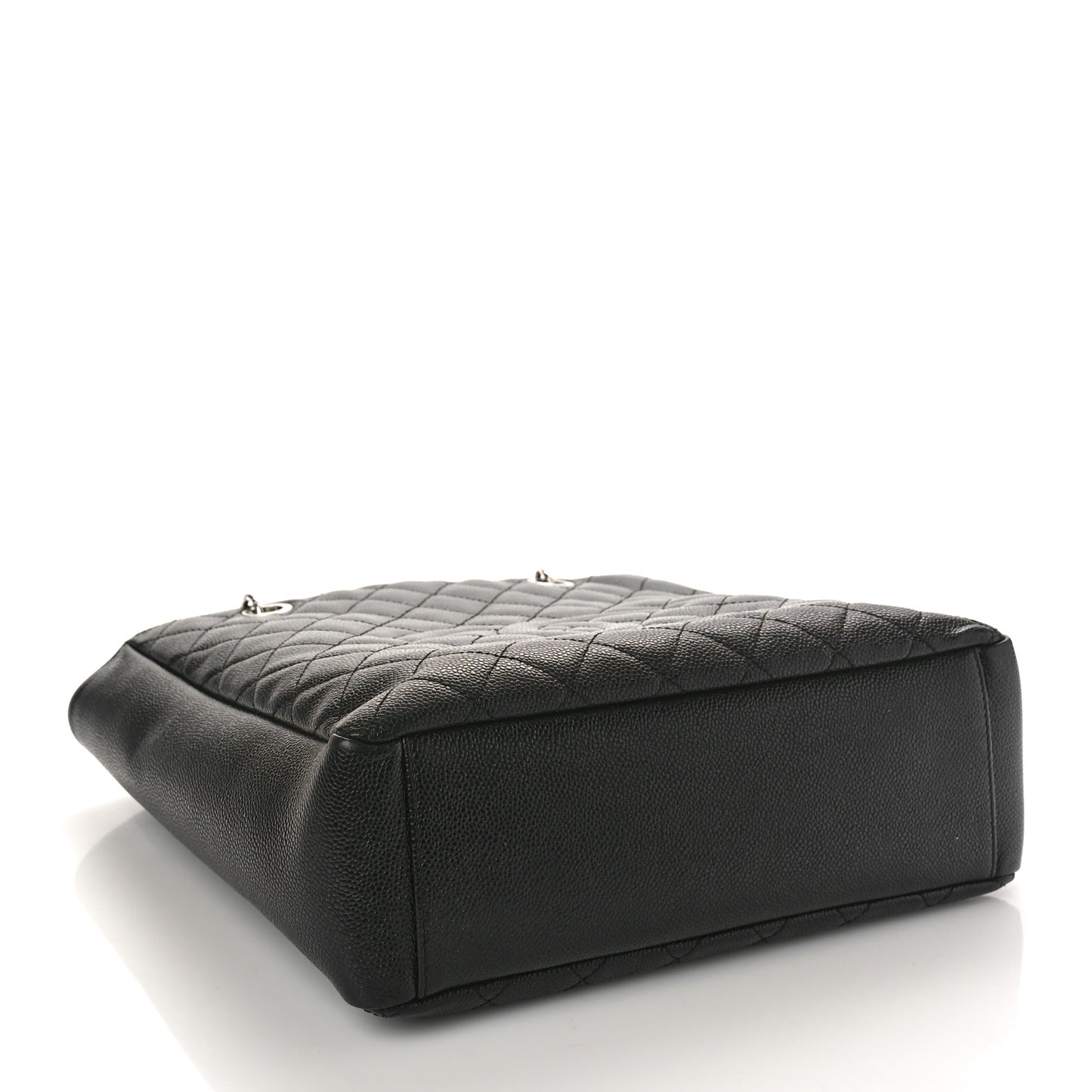 Caviar Quilted Petit Shopping Tote PST Black