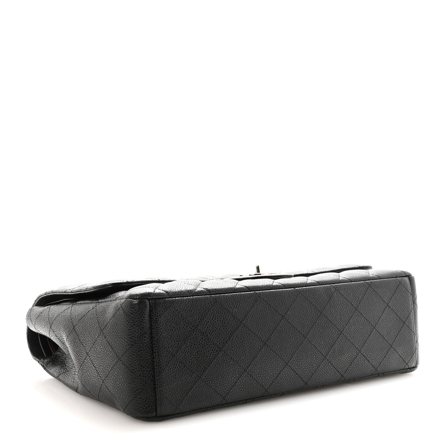 Caviar Quilted Maxi Double Flap Black