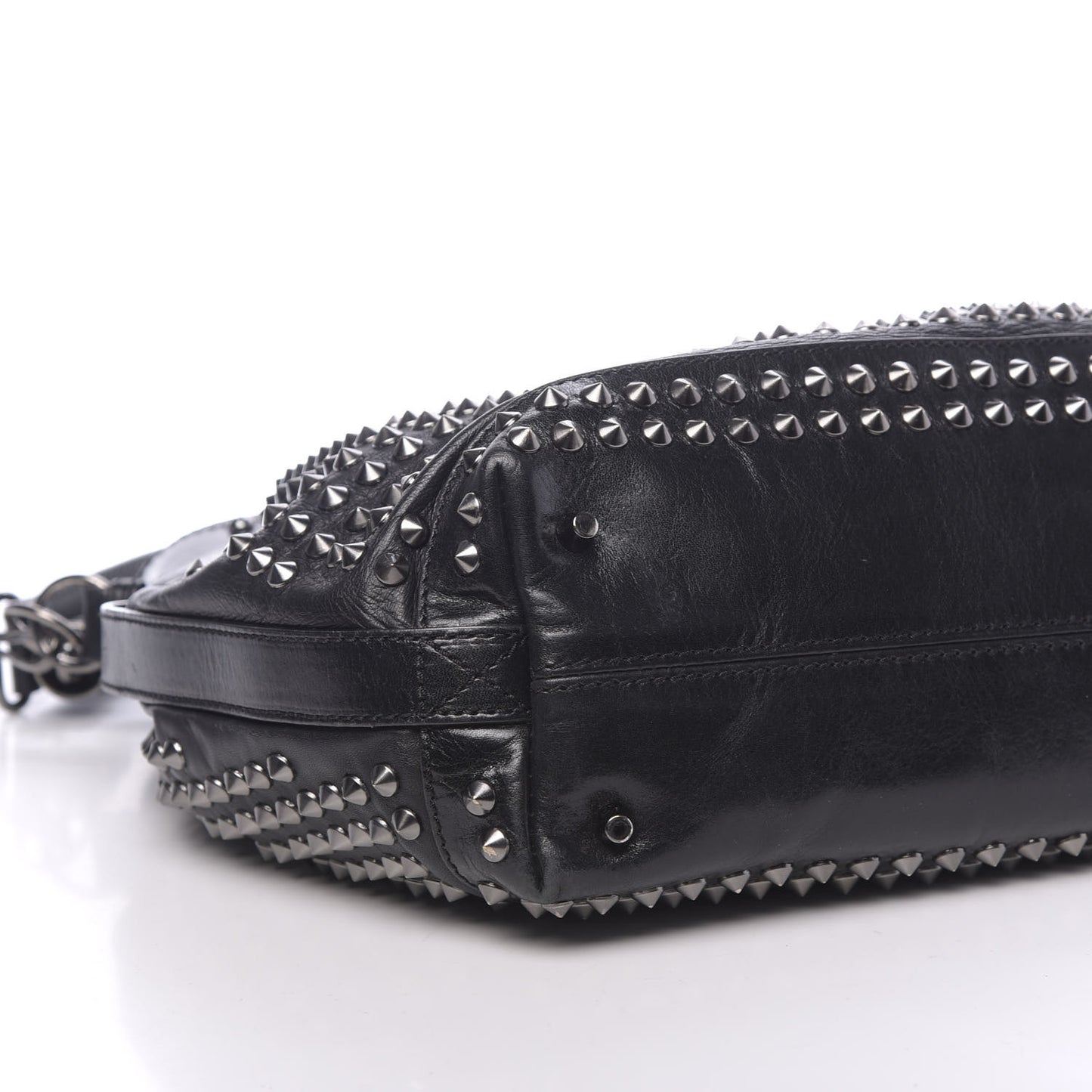 Prorsum Calfskin Studded Shoulder Bag Black