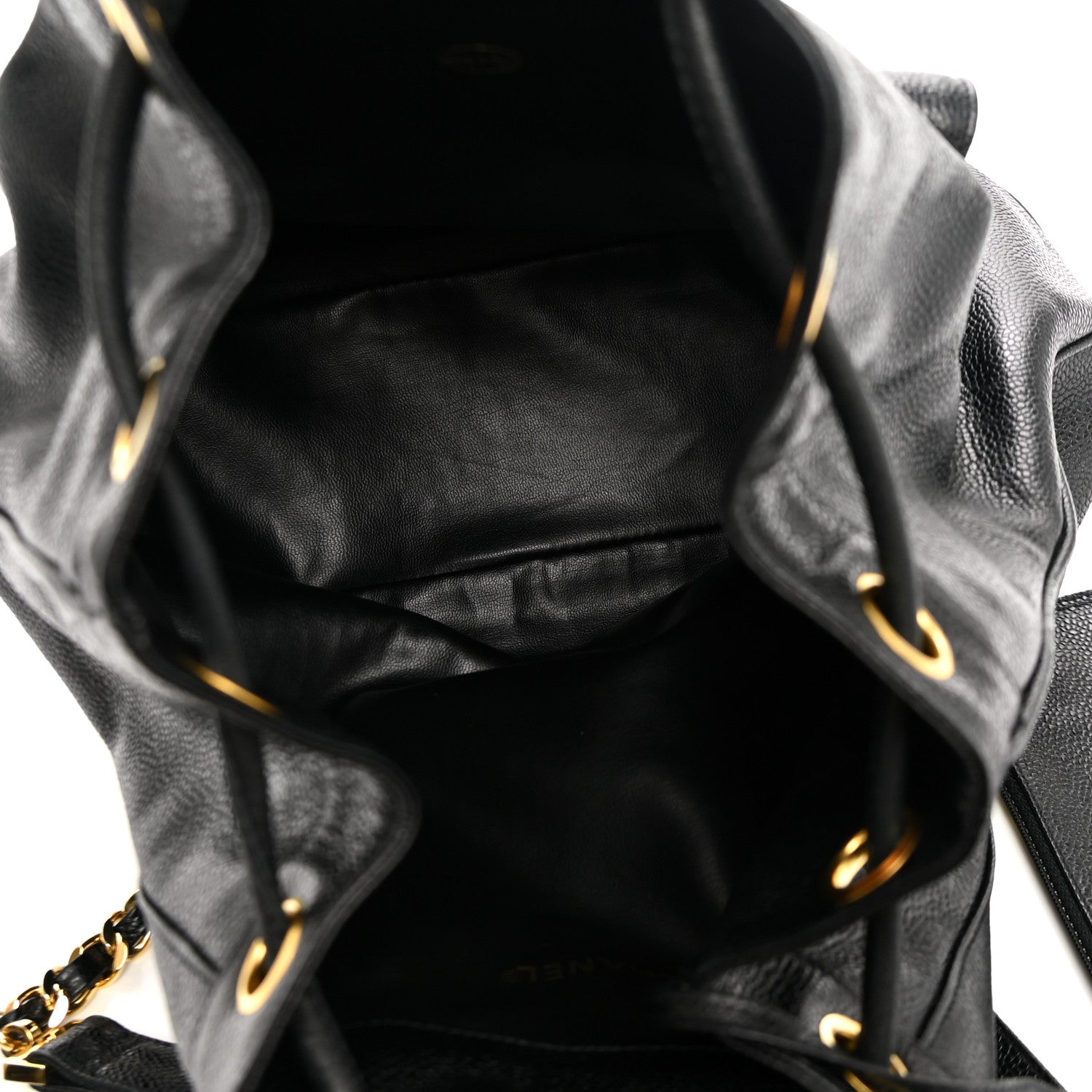 Chanel Caviar Drawstring Backpack Bag Black 5 of 10