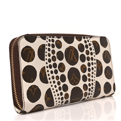 Louis Vuitton Monogram Kusama Pumpkin Dots Zippy Wallet White 3 of 6