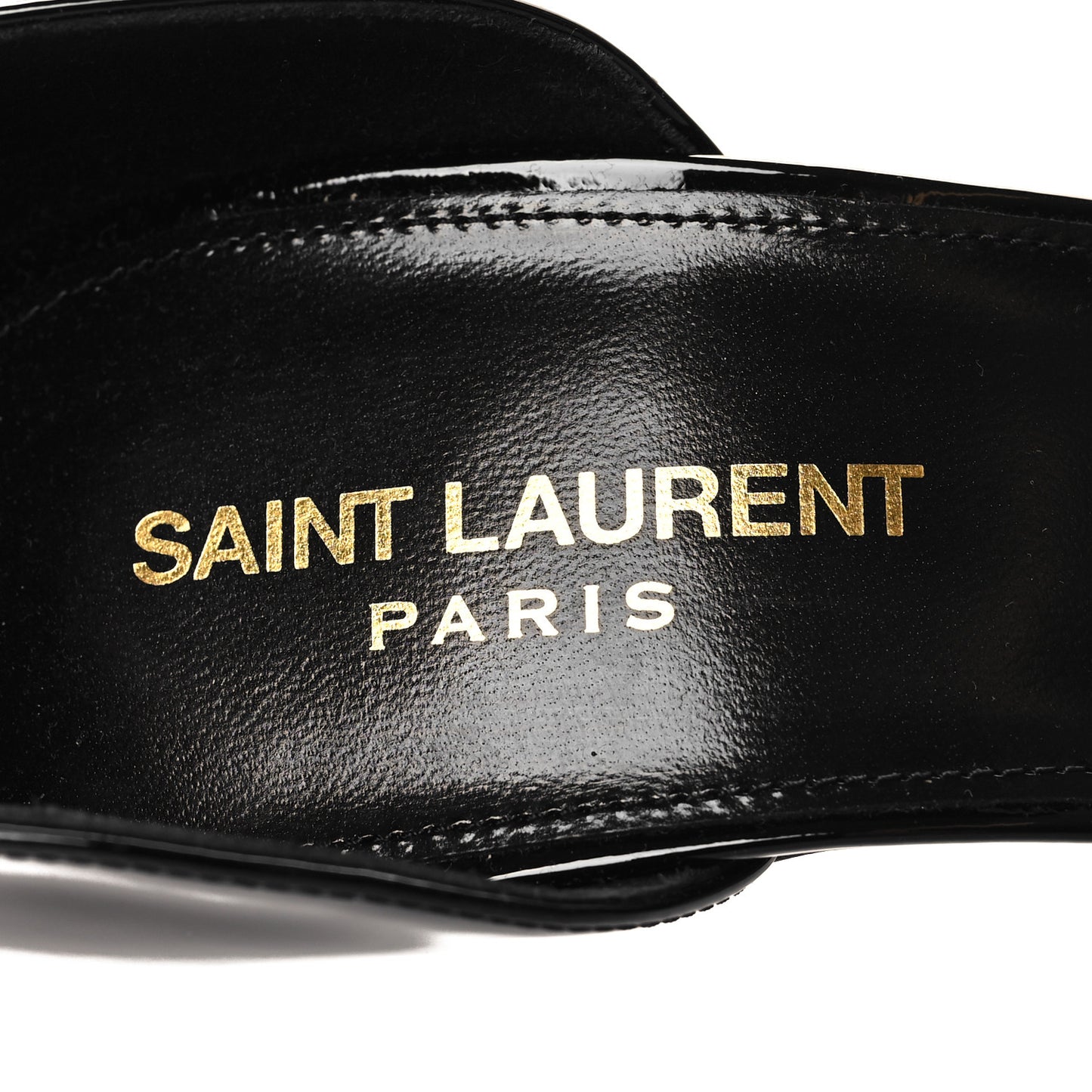Patent Calfskin Opyum 110 Sandals 40.5 Black