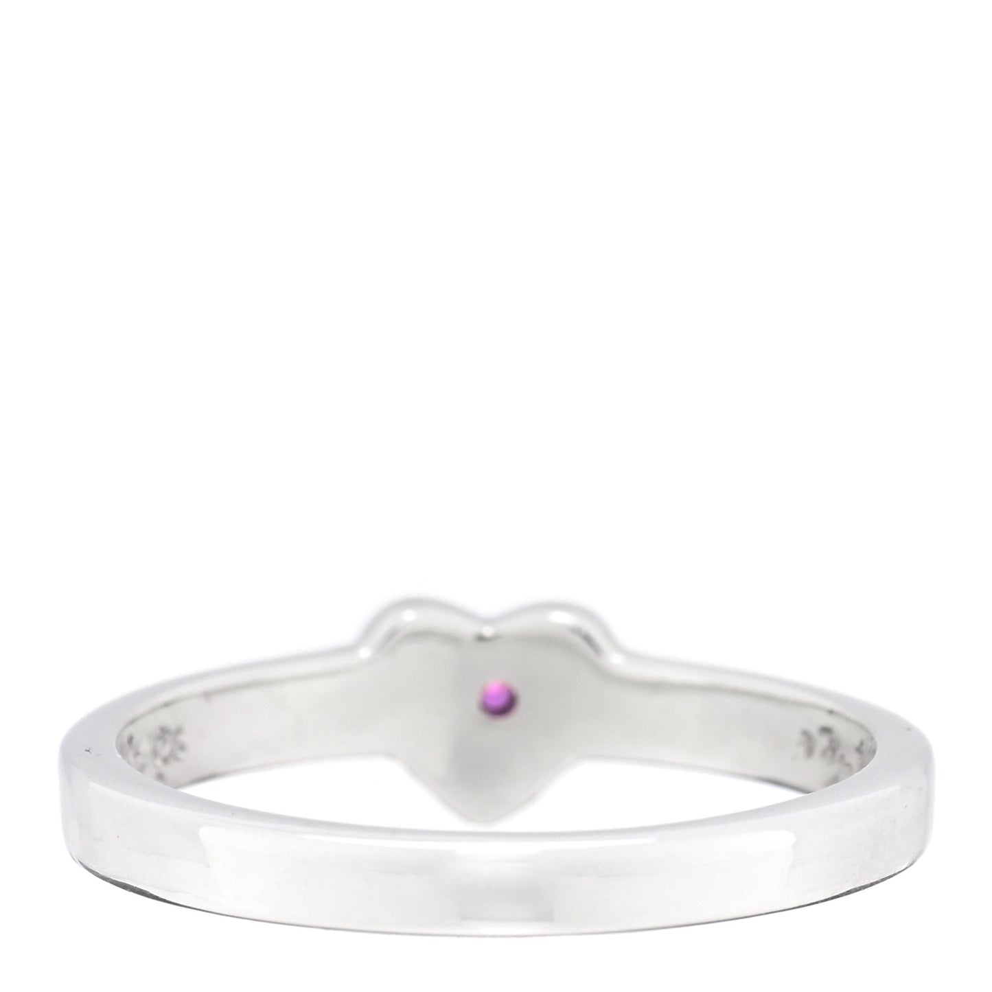 Sterling Silver Pink Sapphire Heart Ring 52 6
