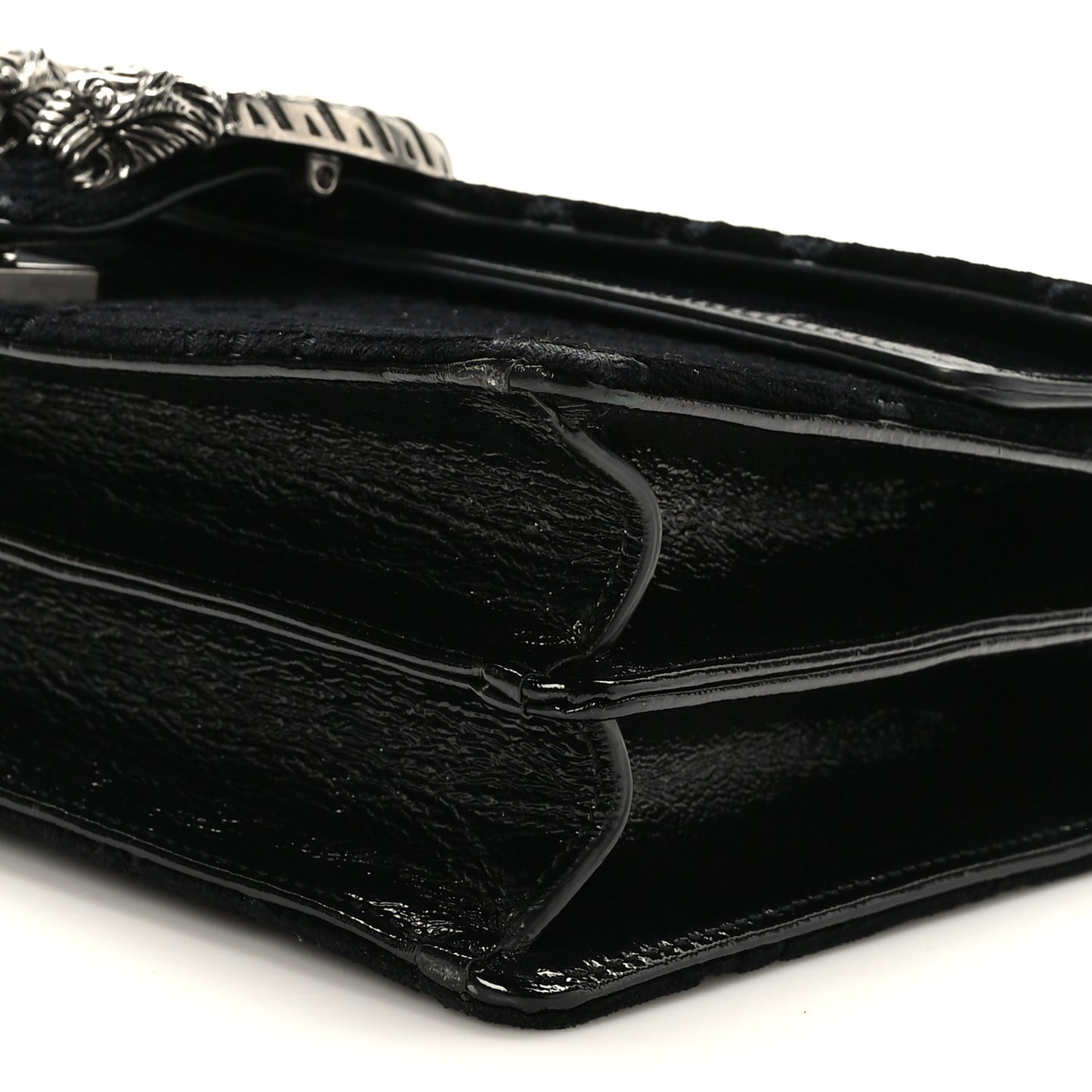 Velvet GG Monogram Small Dionysus Shoulder Bag Black
