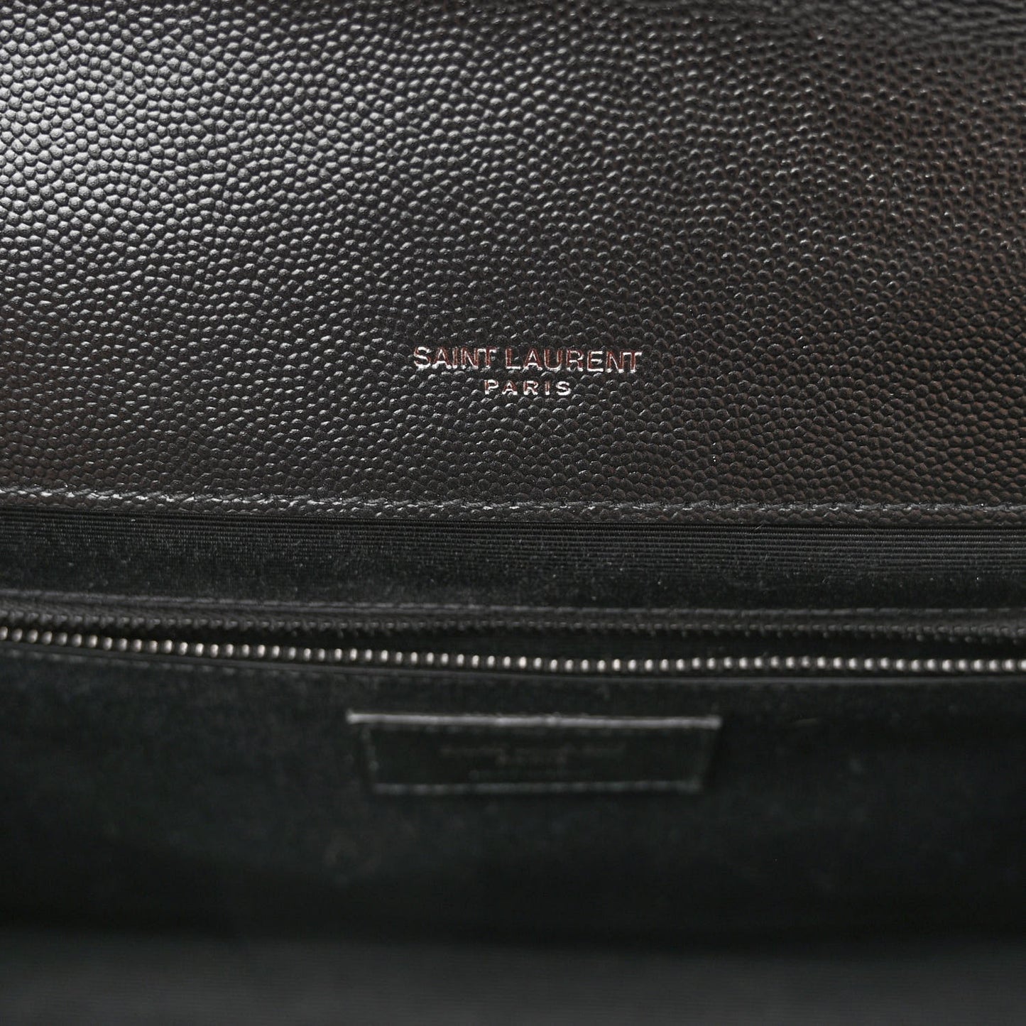 Grain De Poudre Textured Mixed Matelasse Large Triquilt Monogram Monochrome Satchel Black