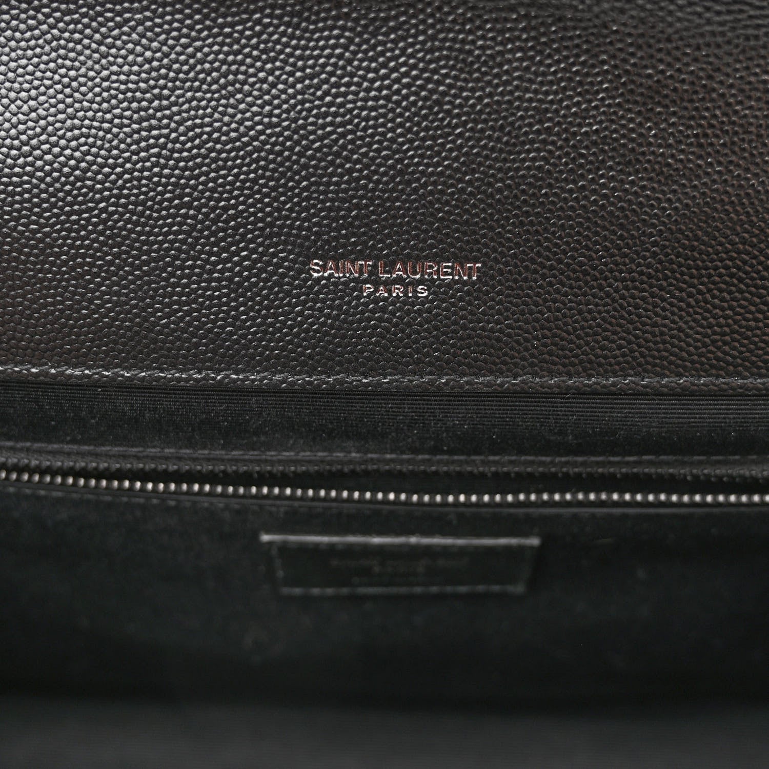 Saint Laurent Grain De Poudre Textured Mixed Matelasse Large Triquilt Monogram Monochrome Satchel Black 7 of 10