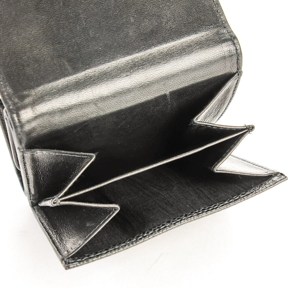 Caviar Timeless CC Compact Double Sided Wallet Black