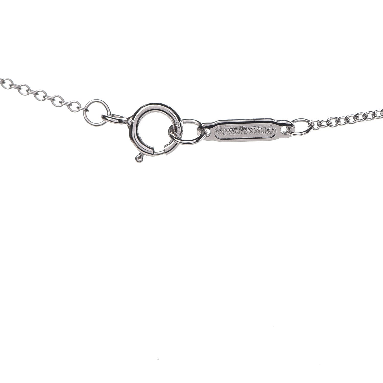 Tiffany Platinum Diamond .12ctw Circlet Pendant Necklace 5 of 6