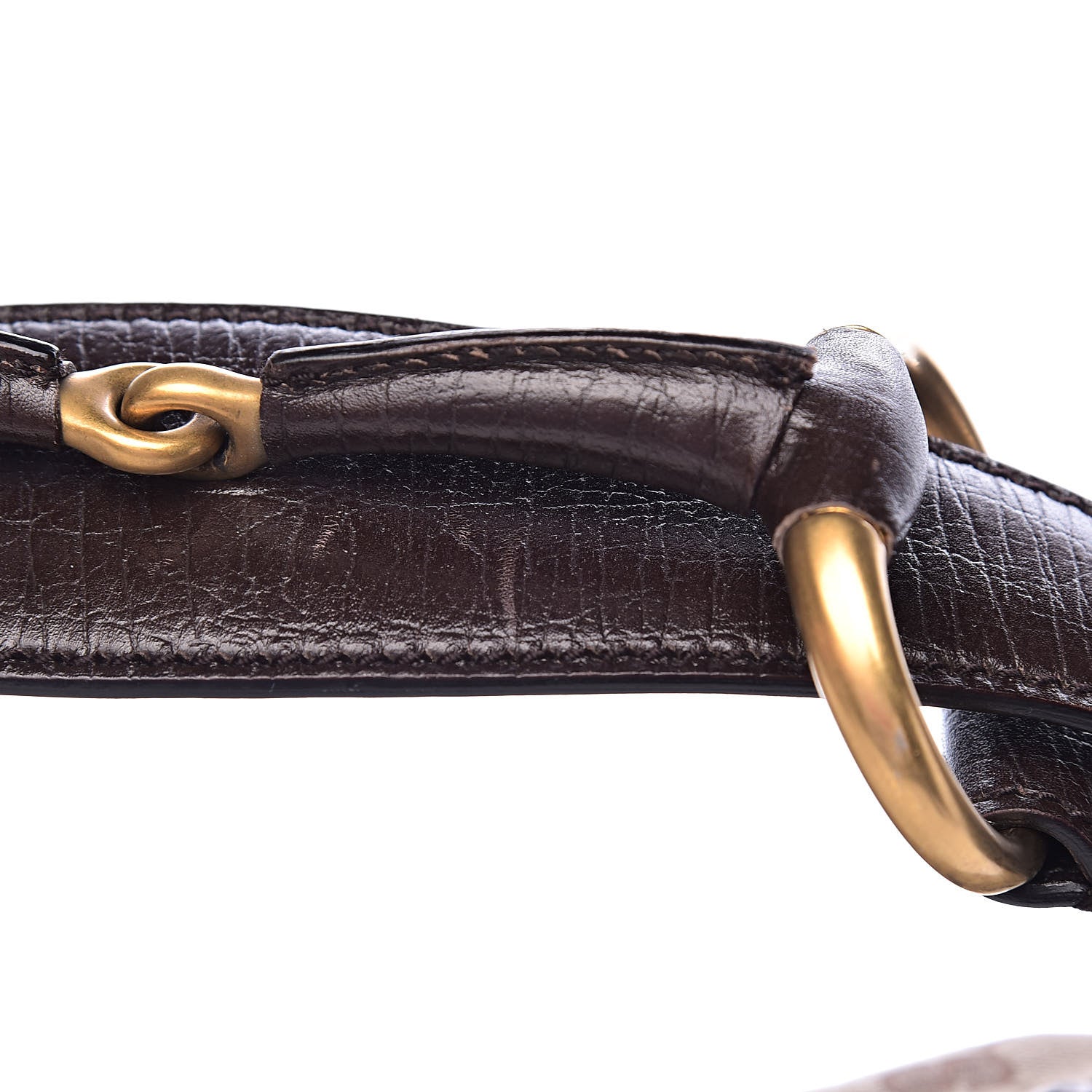 Gucci Monogram Medium Horsebit Chain Hobo Dark Brown 9 of 14