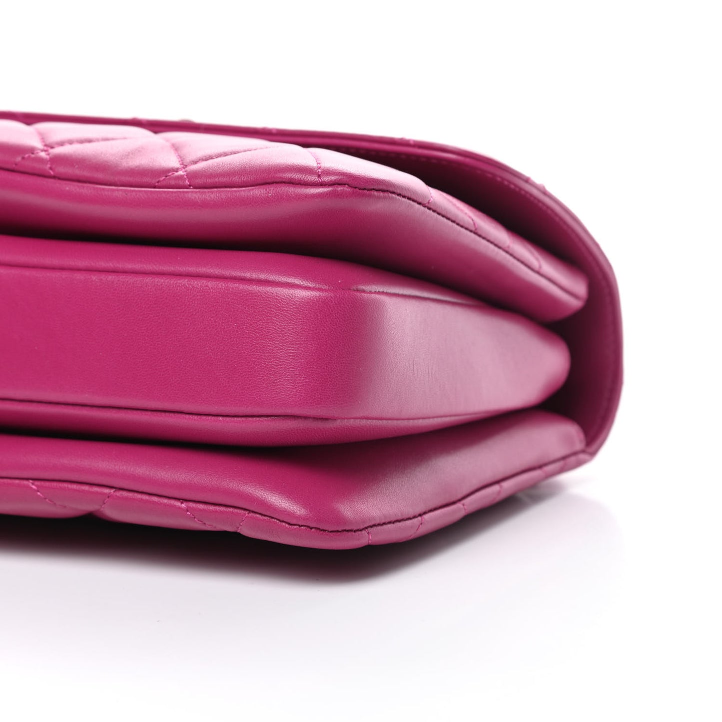 Lambskin Quilted Small Trendy CC Dual Handle Bag Dark Pink