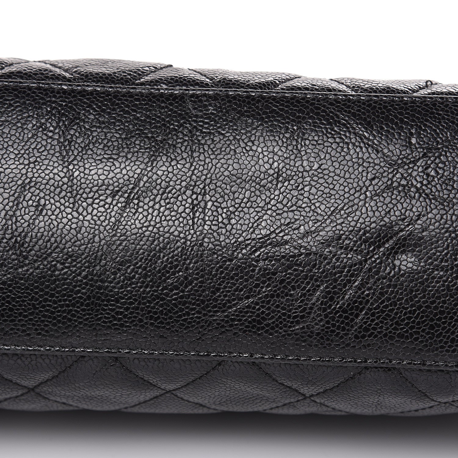 Chanel Crumpled Grained Calfskin Jumbo CC Crave Flap Black 10 of 15