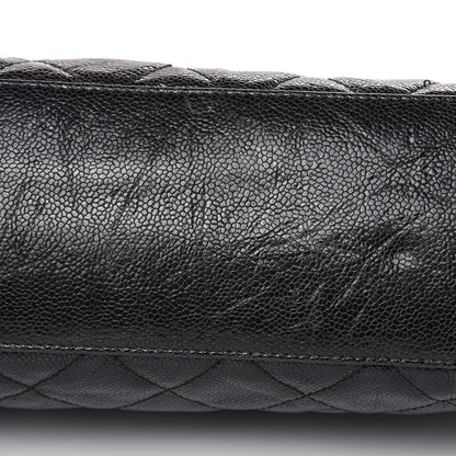 Chanel Crumpled Grained Calfskin Jumbo CC Crave Flap Black 10 of 15