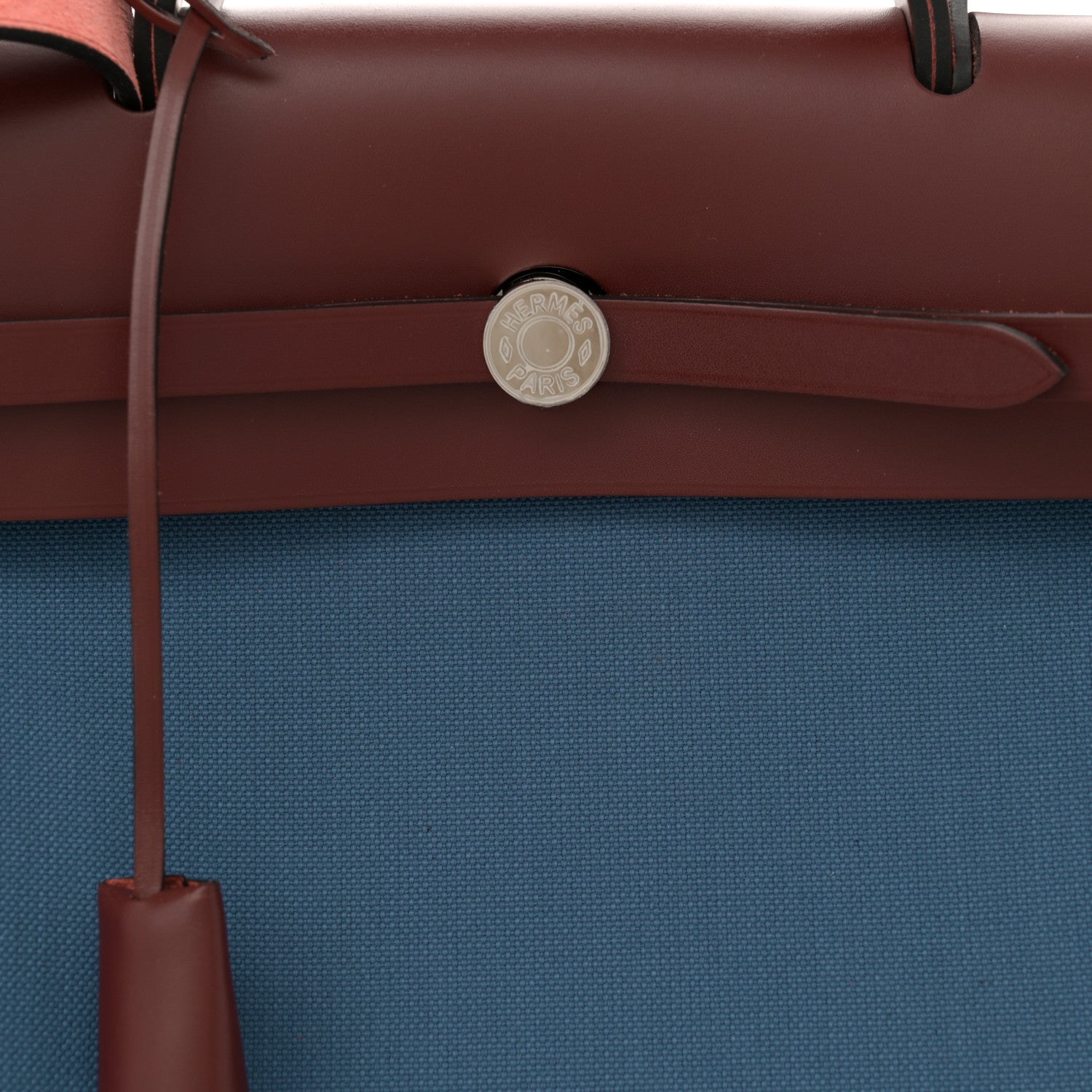 Hermes Toile Vache Hunter Herbag Zip 39 MM Bleu Orage Rouge H 9 of 13