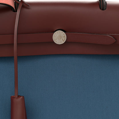 Hermes Toile Vache Hunter Herbag Zip 39 MM Bleu Orage Rouge H 9 of 13