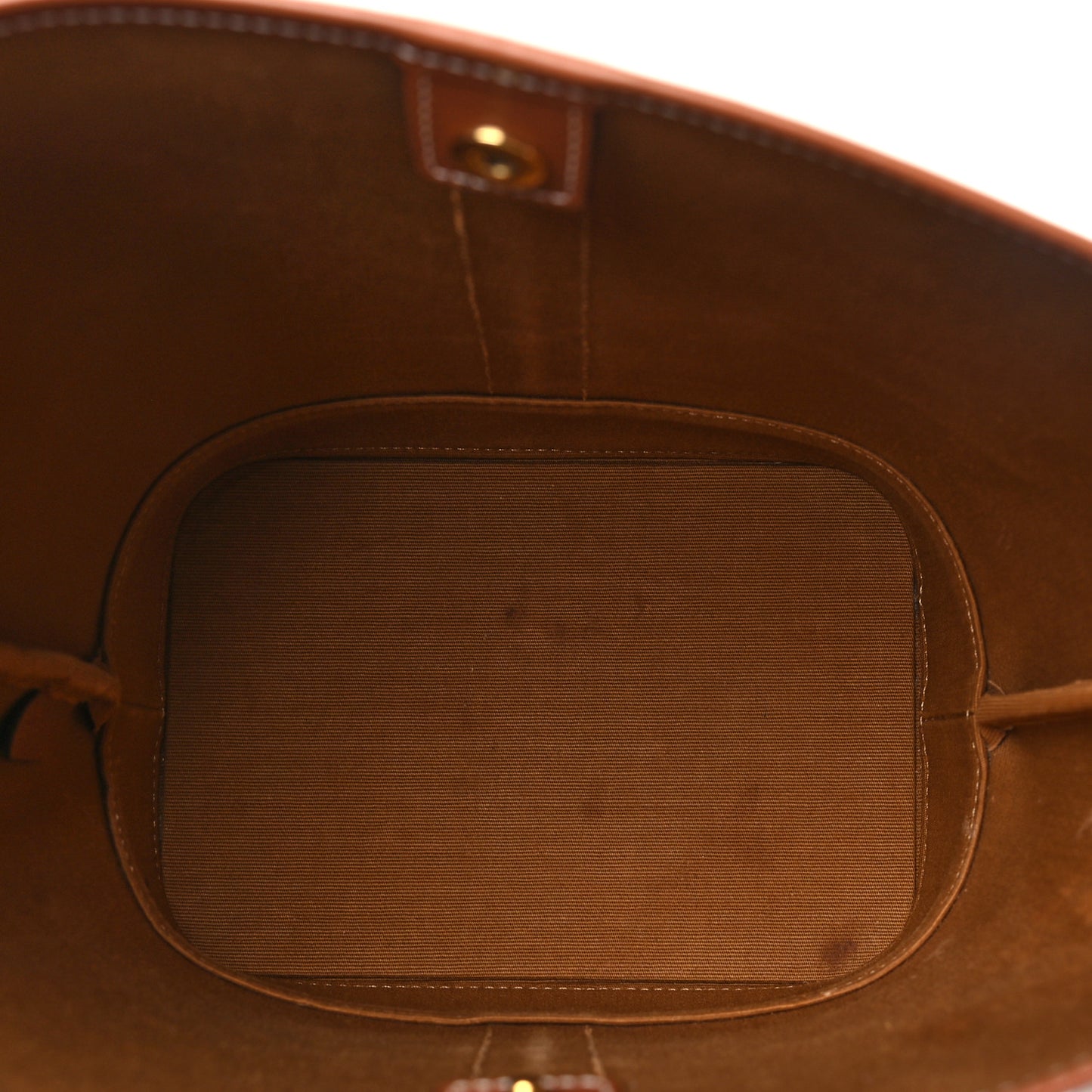 Triomphe Canvas Calfskin Small Bucket Bag Tan