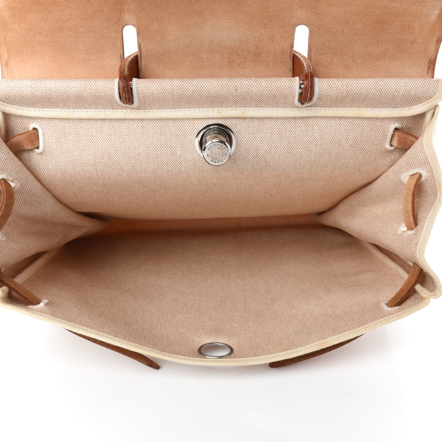 Hermes Toile Vache Calfskin Herbag 39 MM Natural 5 of 17
