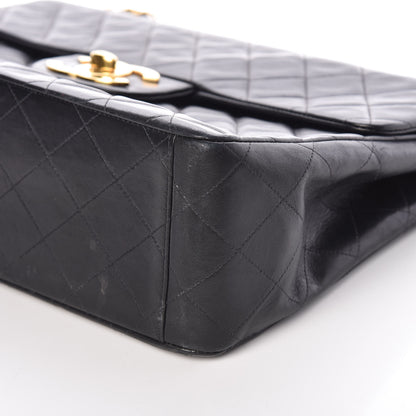 Chanel Lambskin Quilted XL Jumbo Single Flap Black 6 of 9