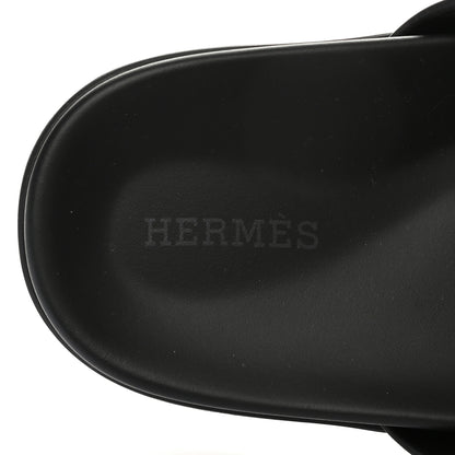 Hermes Calfskin Womens Chypre Sandals 36 Black 7 of 9