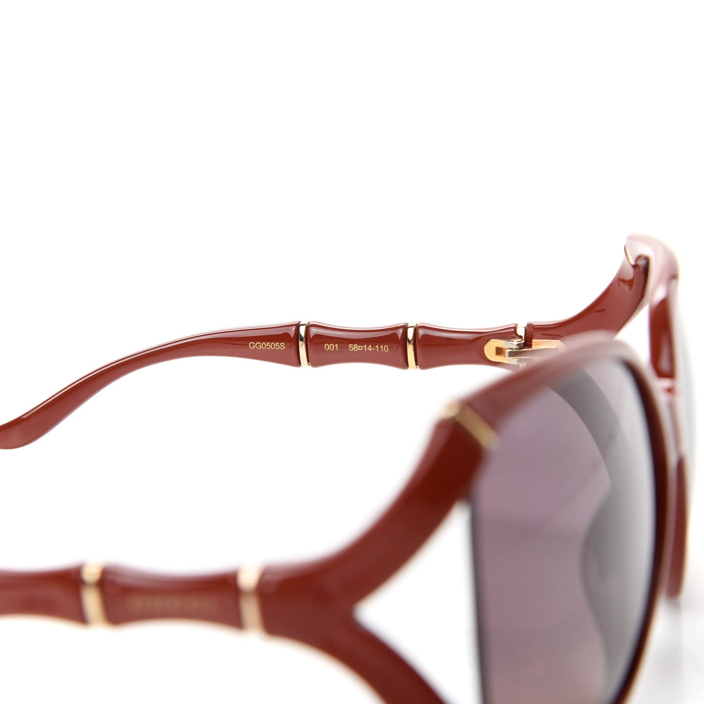 Bamboo Effect Sunglasses GG0505S Red