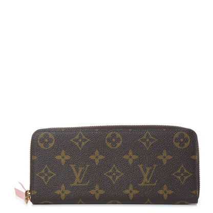 Louis Vuitton Monogram Clemence Wallet Rose Ballerine 1 of 8
